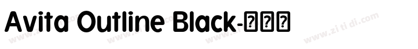 Avita Outline Black字体转换